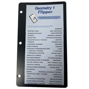 Geometry 1 Flipper Study Guide Grade 10-12 Christoper Lee
